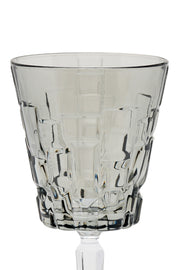 ELSA CRYSTAL Bohemia Glacielle Etna Goblet Footed Glass Gray