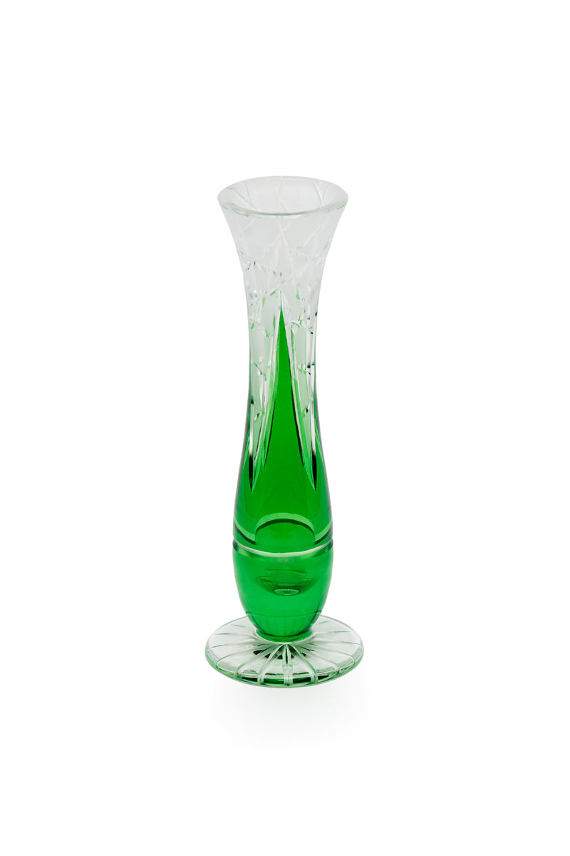 ELSA CRYSTAL Bohemia Lunaria Küçük Vazo Yeşil