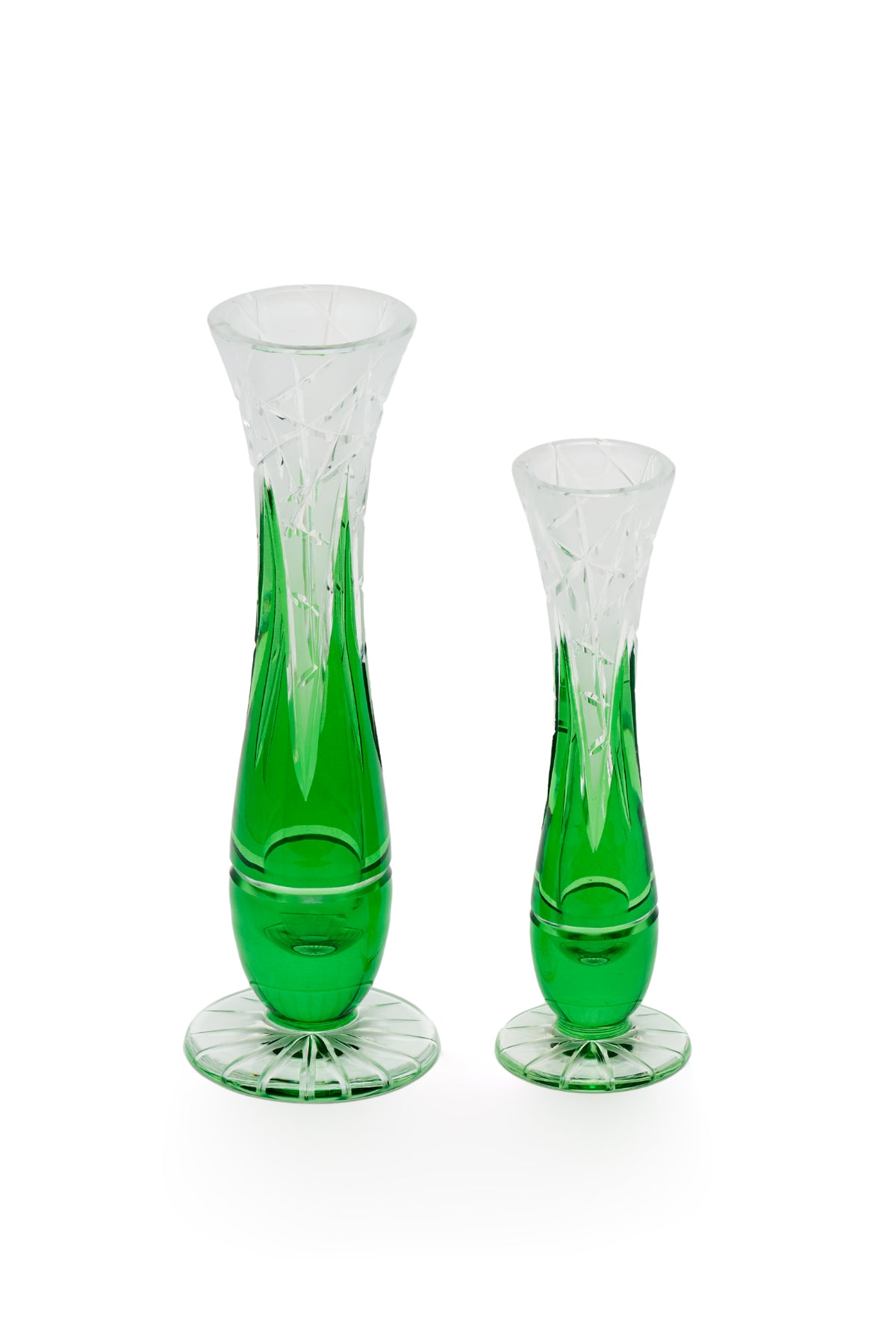 ELSA CRYSTAL Bohemia Lunaria Küçük Vazo Yeşil