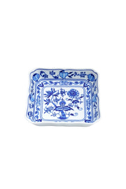 CESKY PORCELAN DUBİ 1860 Cibulak Kare Tabak Mavi