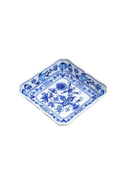 CESKY PORCELAN DUBİ 1860 Cibulak Kare Tabak Mavi