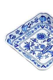 CESKY PORCELAN DUBİ 1860 Cibulak Kare Tabak Mavi