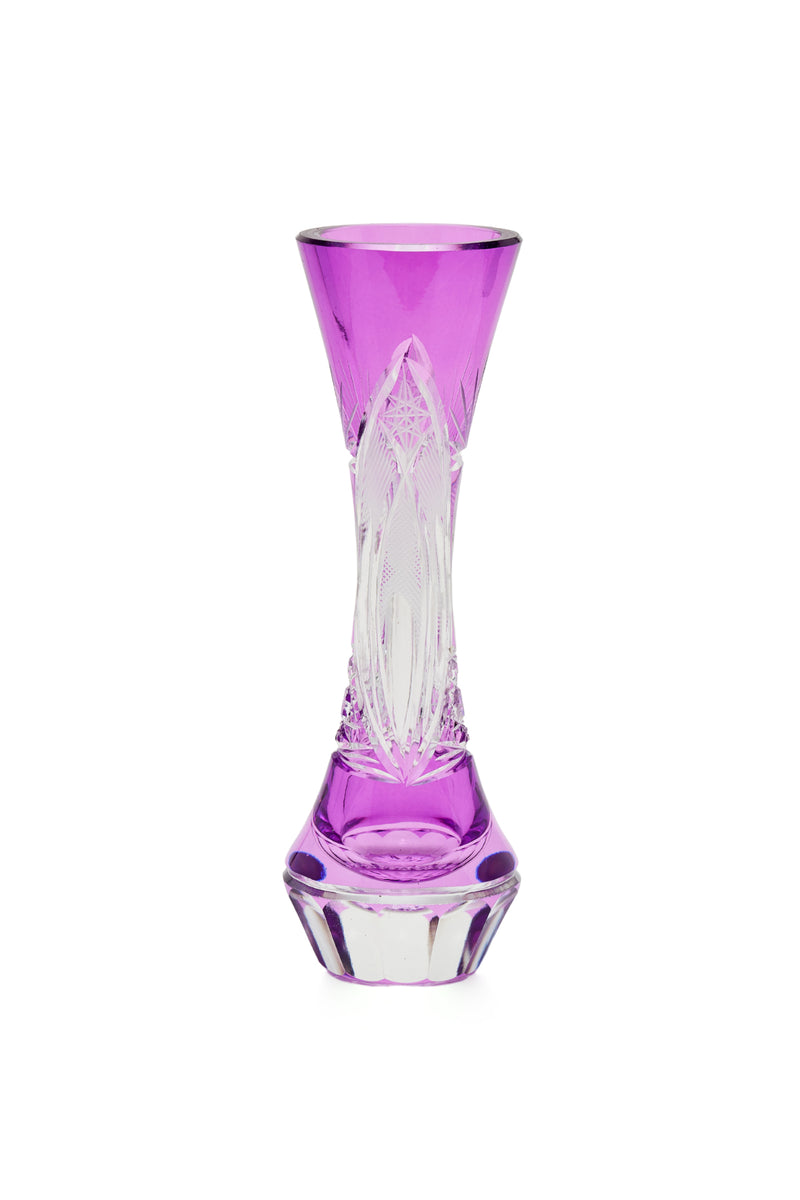 ELSA CRYSTAL Bohemia Lunaria Büyük Vazo Eflatun