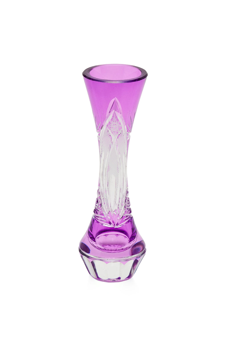 ELSA CRYSTAL Bohemia Lunaria Büyük Vazo Eflatun