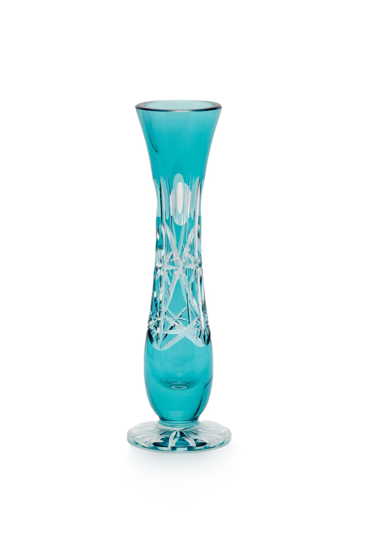 ELSA CRYSTAL Bohemia Lunaria Small Vase Azur