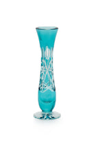 ELSA CRYSTAL Bohemia Lunaria Small Vase Azur