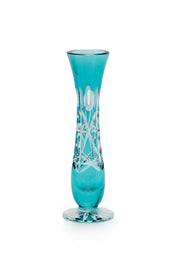 ELSA CRYSTAL Bohemia Lunaria Small Vase Azur