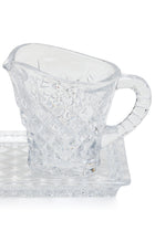 ELSA CRYSTAL Bohemia Aquarine Tabak,Şekerlik,Sütlük Set Beyaz