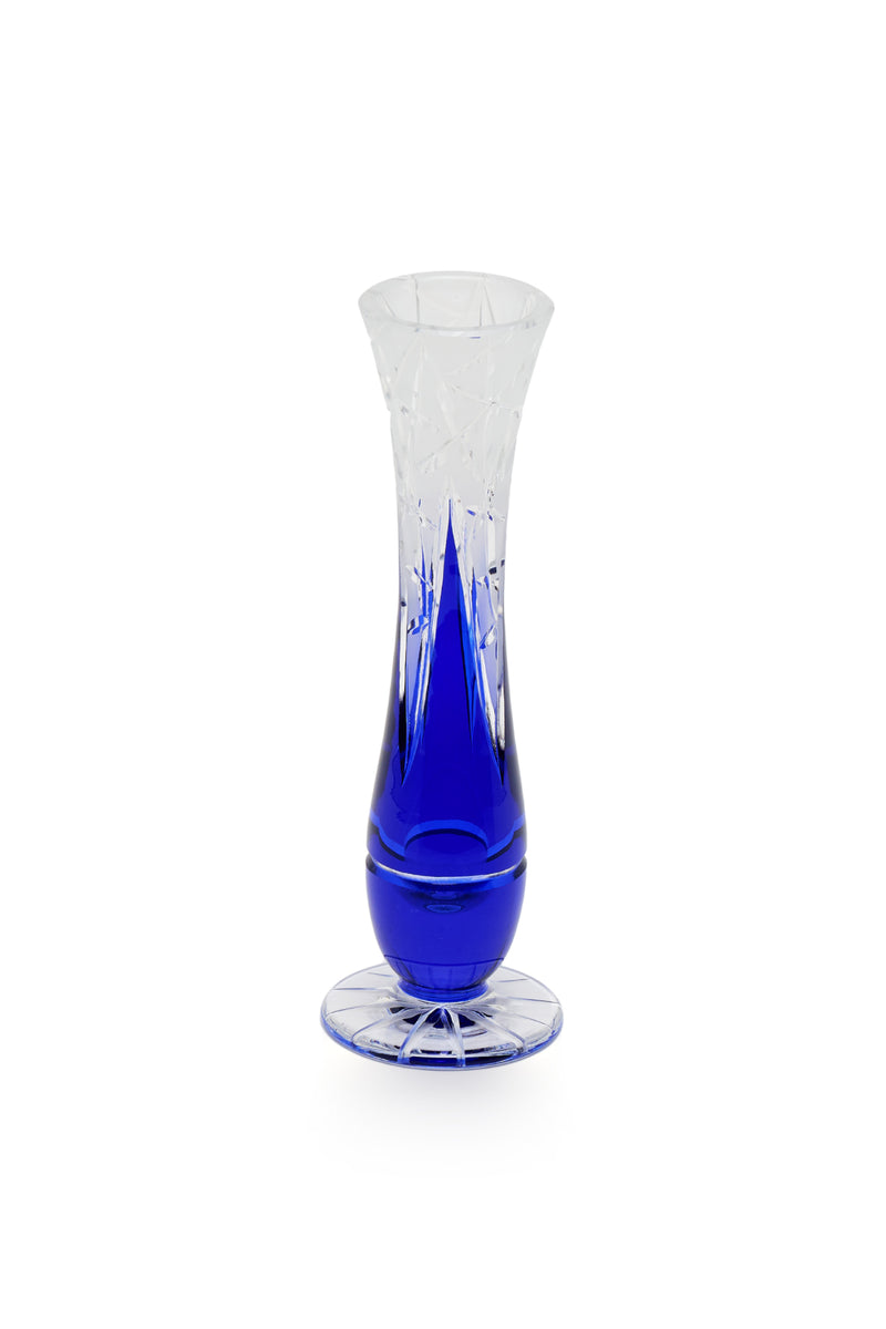 ELSA CRYSTAL Bohemia Lunaria Küçük Vazo Mavi