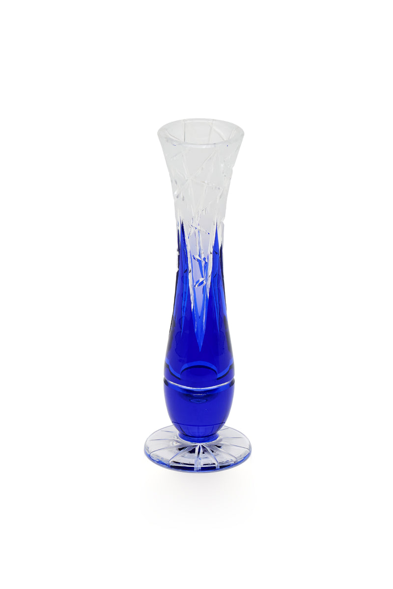 ELSA CRYSTAL Bohemia Lunaria Küçük Vazo Mavi