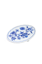 CESKY PORCELAN DUBİ 1860 Cibulak 3 Ayaklı Sunum Tabağı Mavi