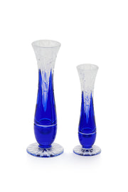 ELSA CRYSTAL Bohemia Lunaria Küçük Vazo Mavi