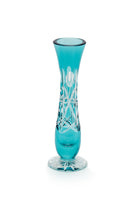 ELSA CRYSTAL Bohemia Lunaria Small Vase Azur