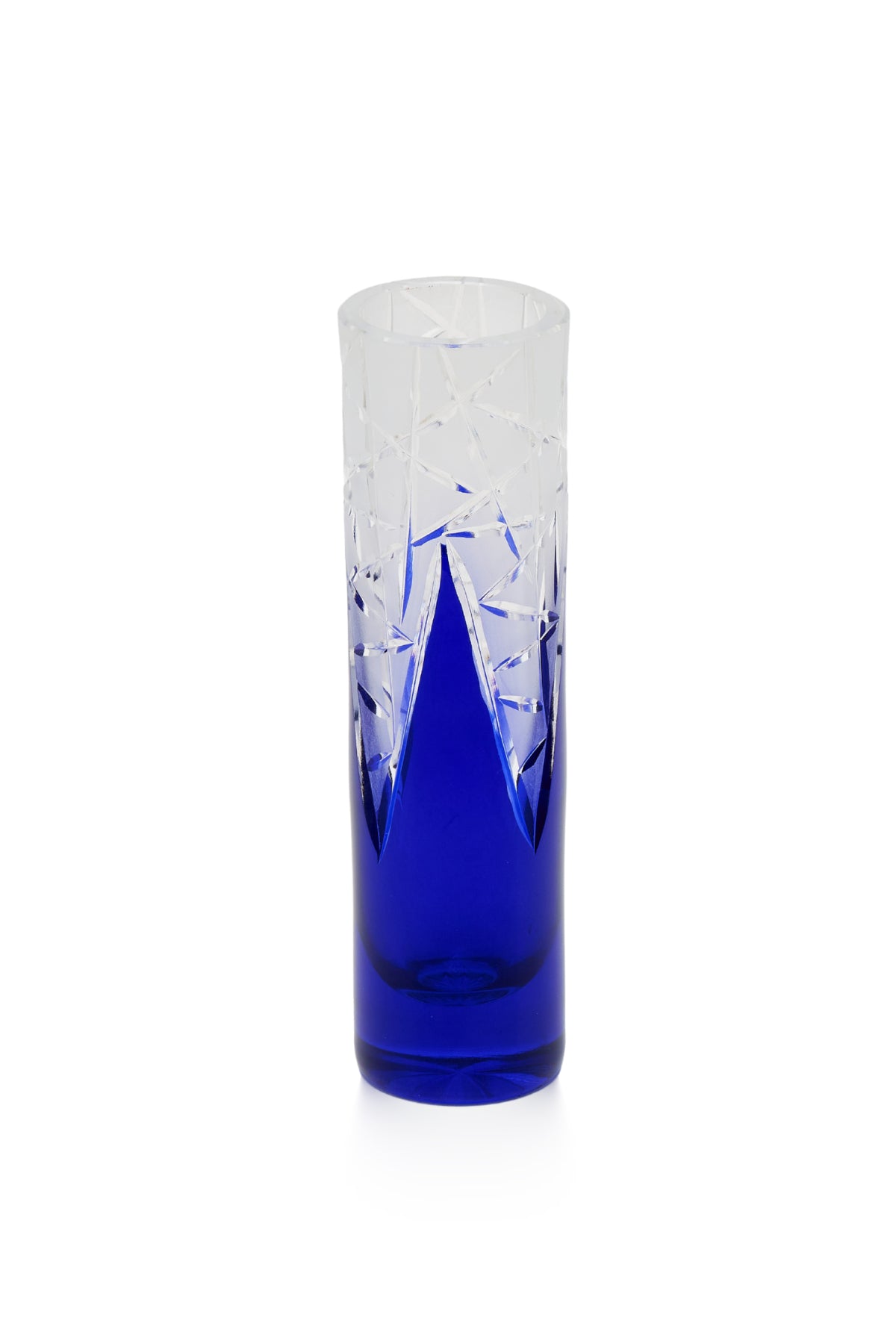 ELSA CRYSTAL Bohemia Lunaria Küçük Vazo Mavi