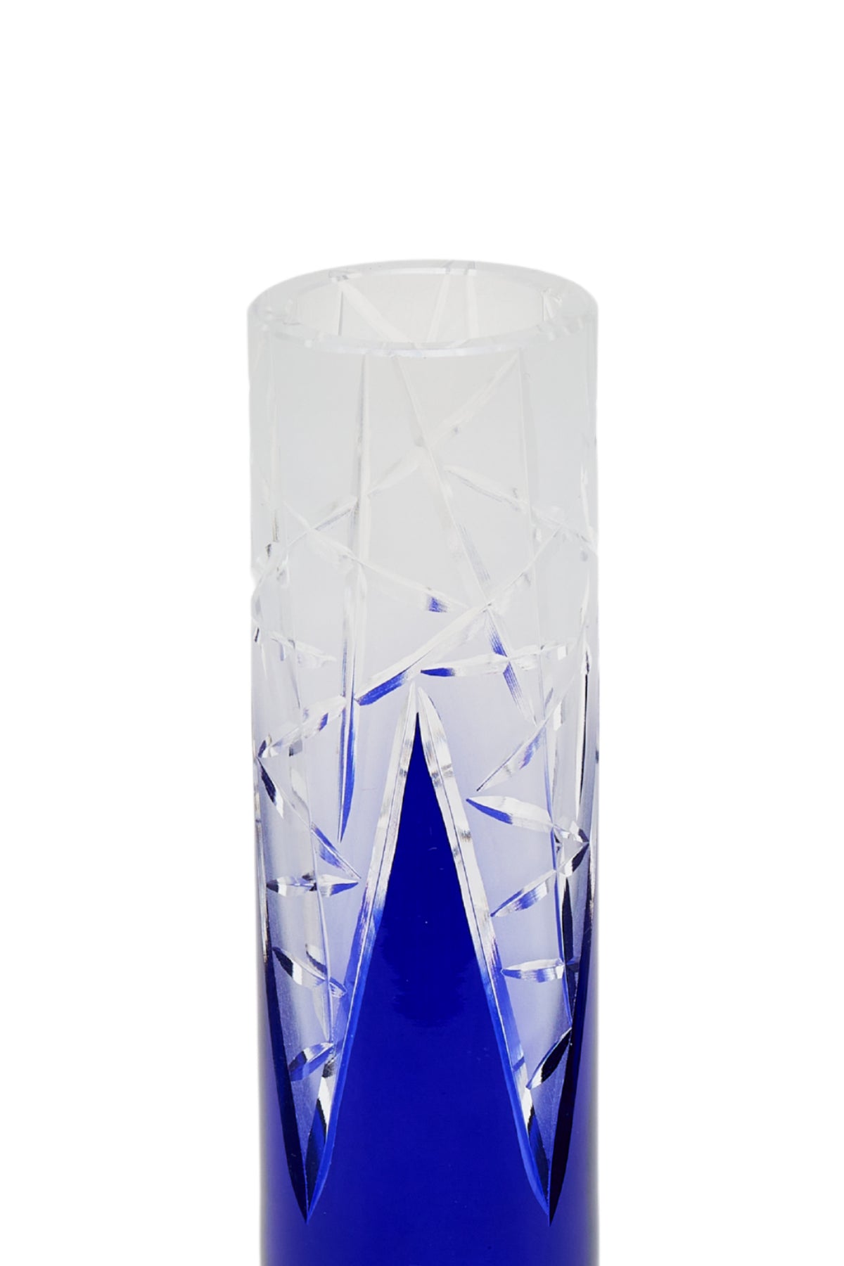 ELSA CRYSTAL Bohemia Lunaria Küçük Vazo Mavi