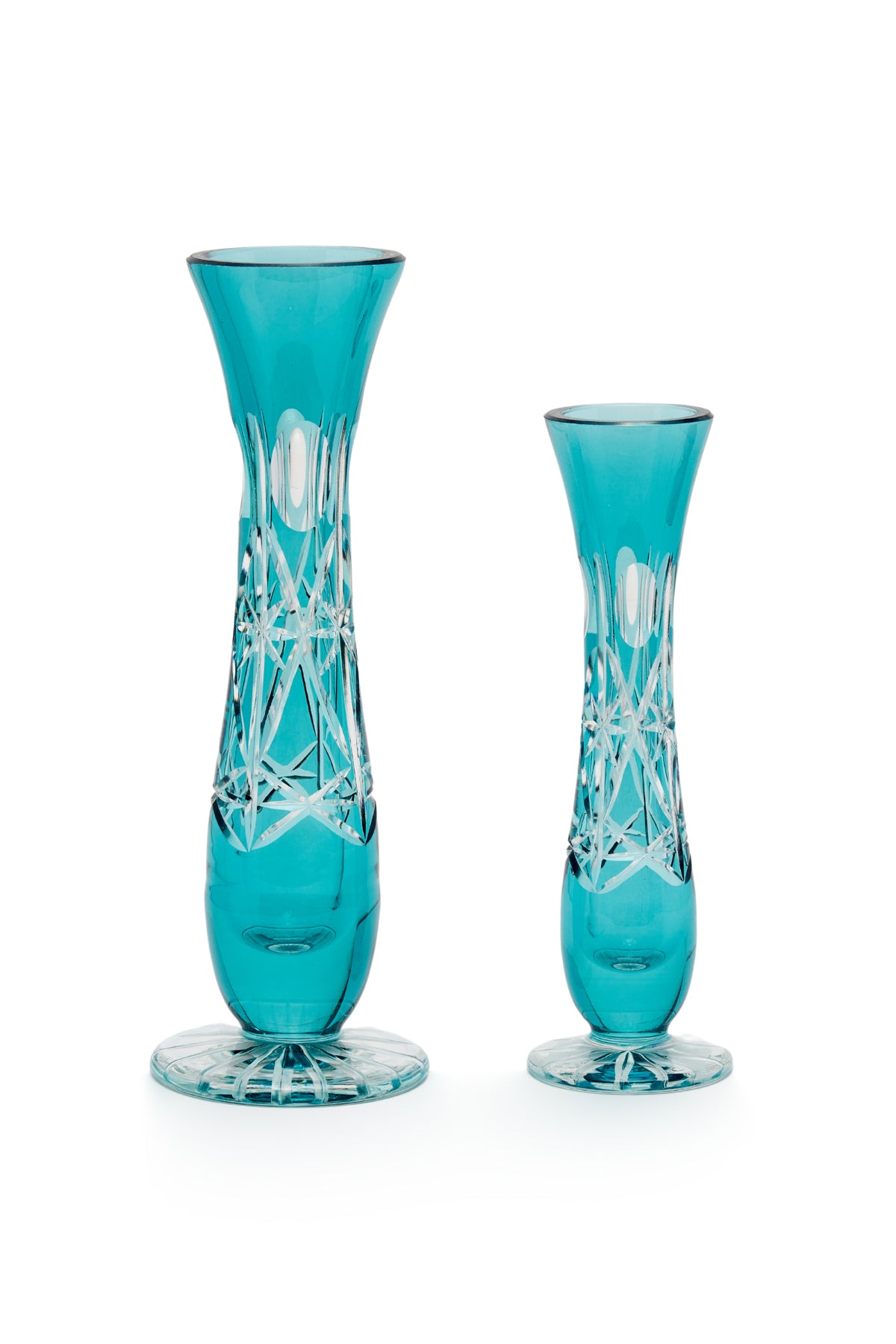 ELSA CRYSTAL Bohemia Lunaria Small Vase Azur