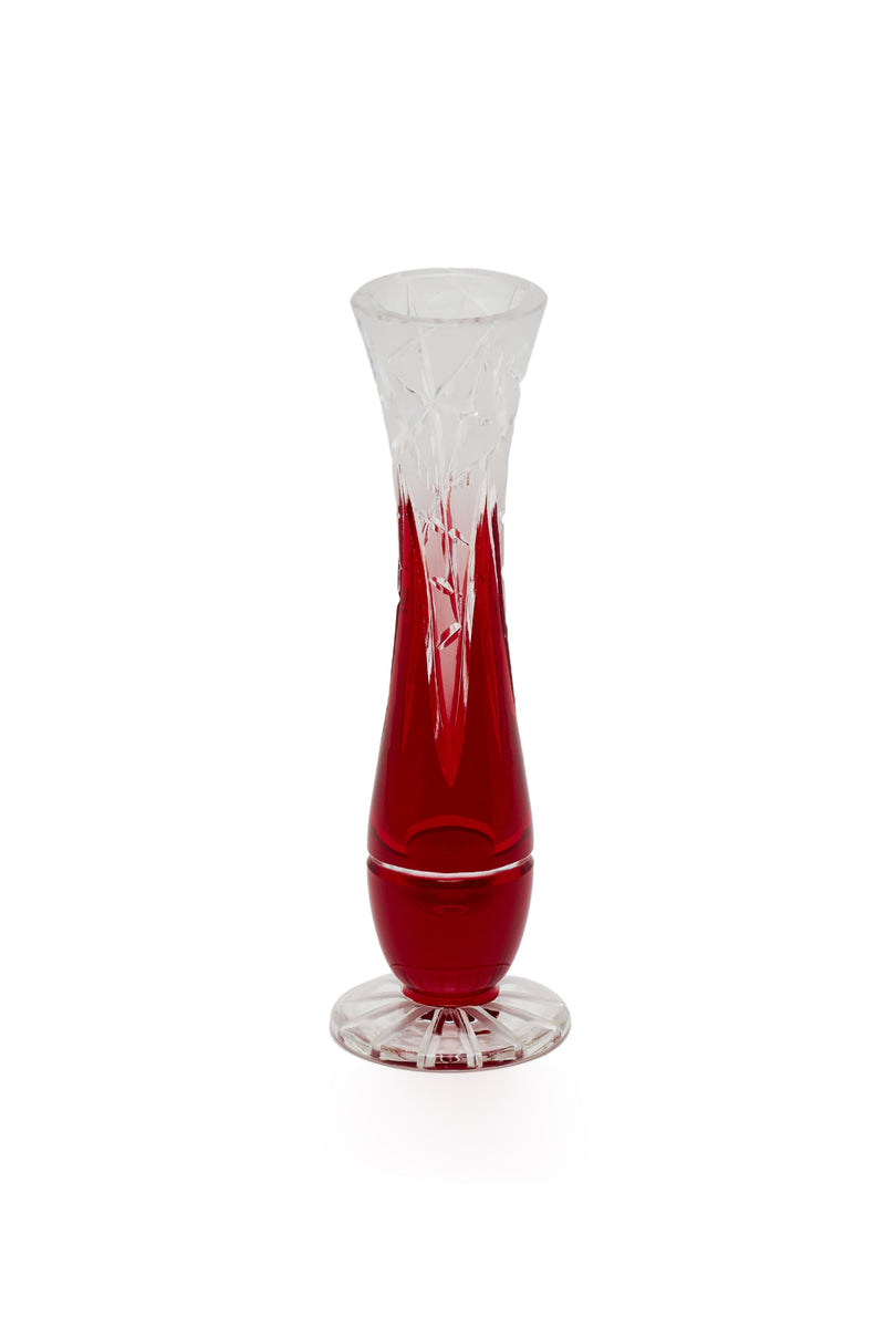 ELSA CRYSTAL Bohemia Lunaria Küçük Vazo Kırmızı