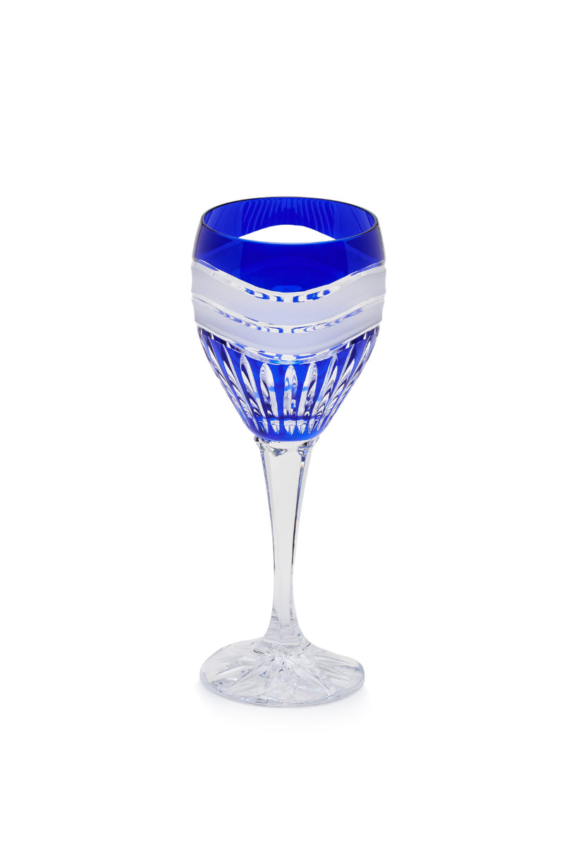 ELSA CRYSTAL Bohemia Elysium Melisa Ayaklı Bardak Mavi