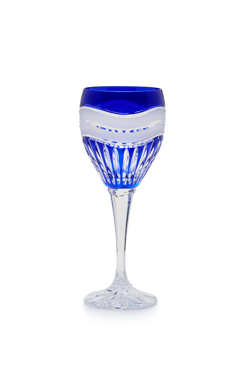 ELSA CRYSTAL Bohemia Elysium Melisa Ayaklı Bardak Mavi