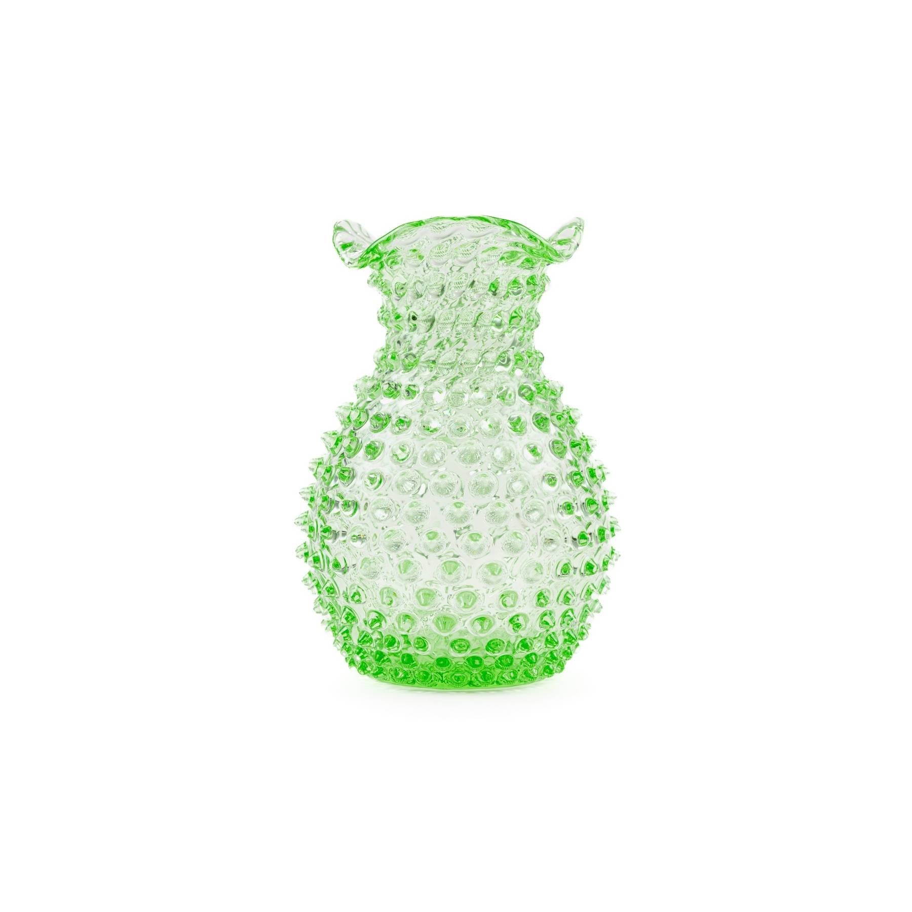 Elsa Crystal Bubble Hobnail Blonde, Vazo, Light Green, 20,5 cm