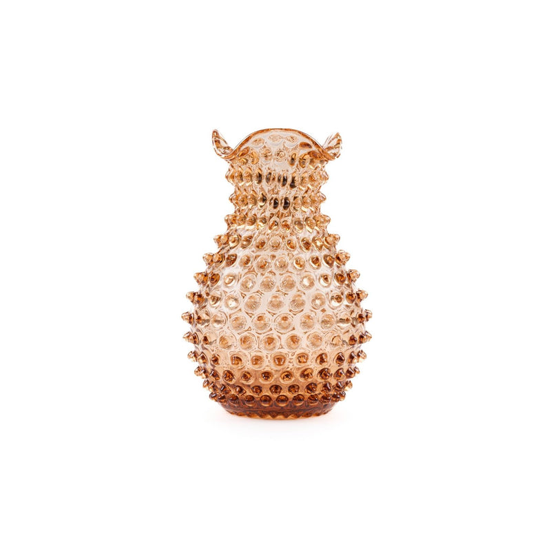 Elsa Crystal Bubble Hobnail Blonde, Vazo, Brown, 20,5 cm