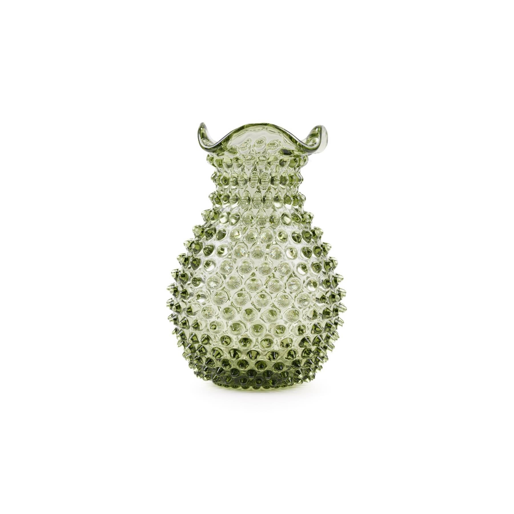 Elsa Crystal Bubble Hobnail Blonde, Vazo, Olivergreen, 20,5 cm