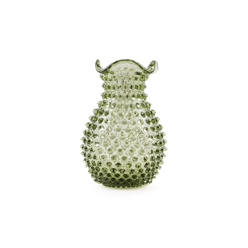 Elsa Crystal Bubble Hobnail Blonde, Vazo, Olivergreen, 20,5 cm