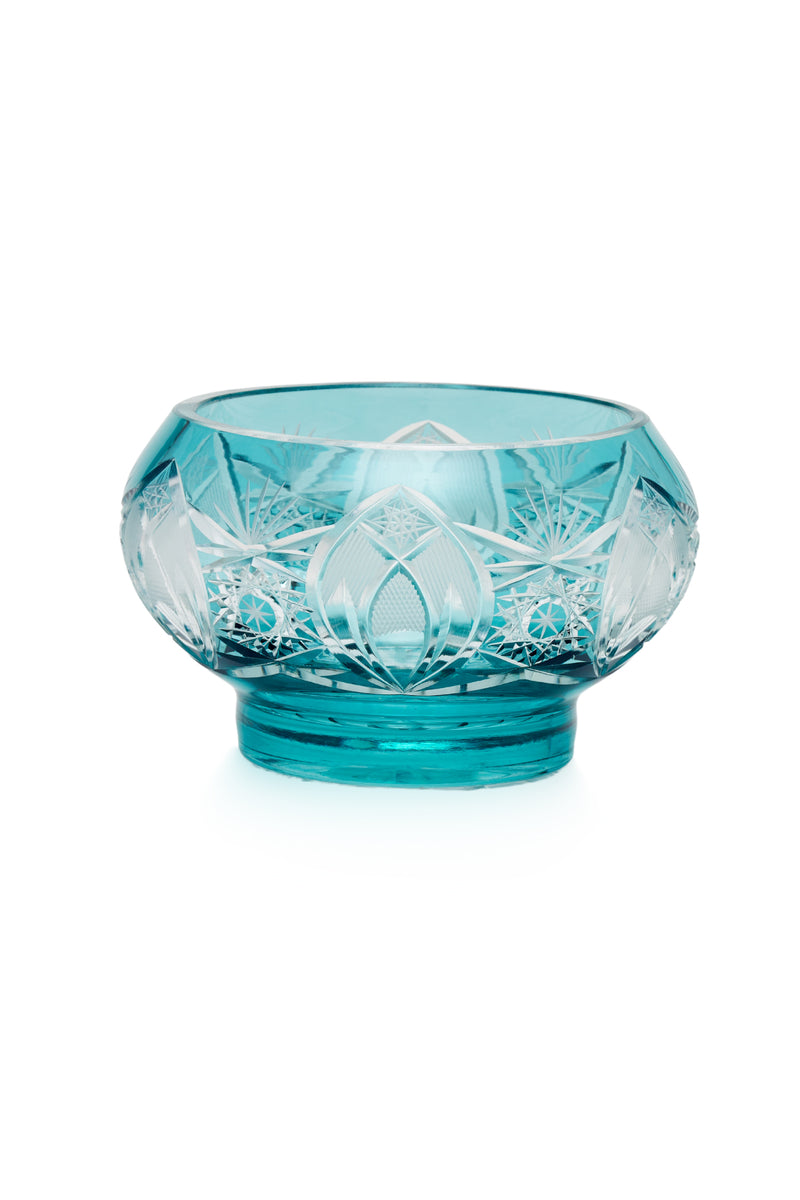 ELSA CRYSTAL Bohemia Lunaria Küçük Tabak Azur