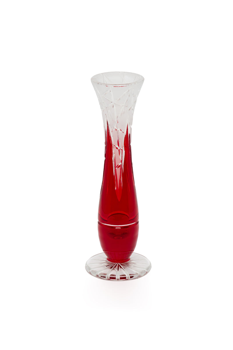 ELSA CRYSTAL Bohemia Lunaria Küçük Vazo Kırmızı