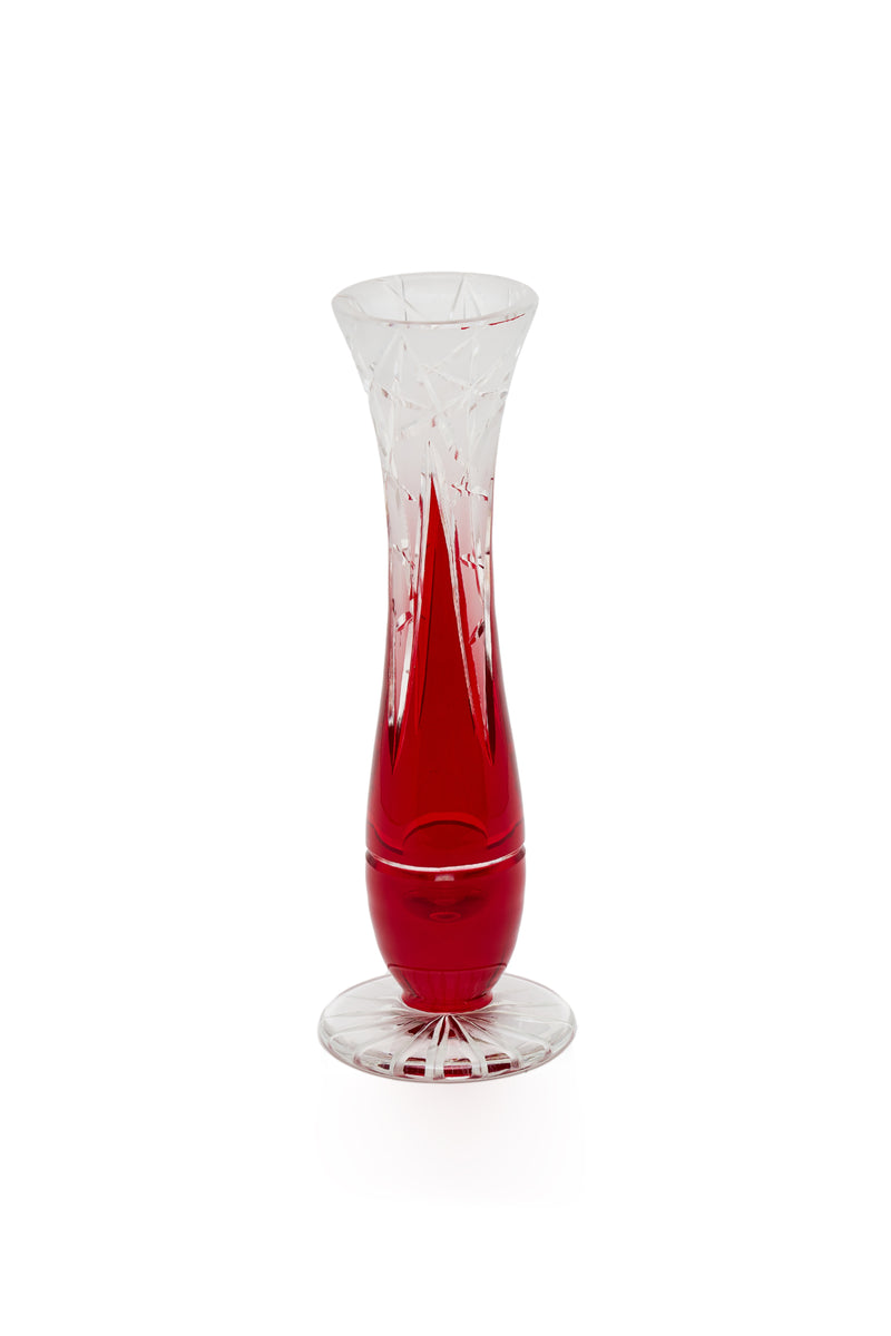 ELSA CRYSTAL Bohemia Lunaria Küçük Vazo Kırmızı