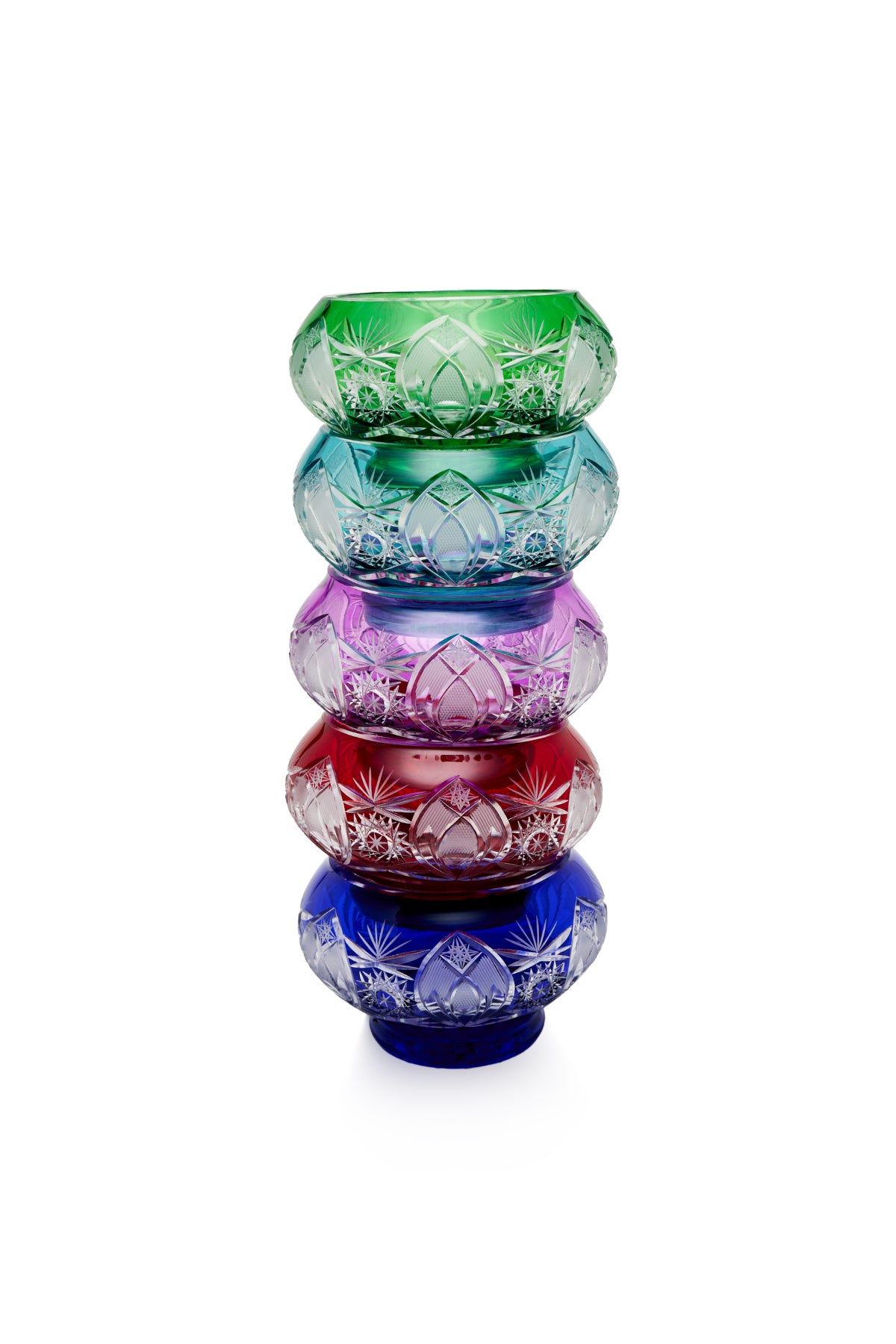 ELSA CRYSTAL Bohemia Lunaria Small Plate Red