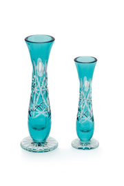 ELSA CRYSTAL Bohemia Lunaria Small Vase Azur