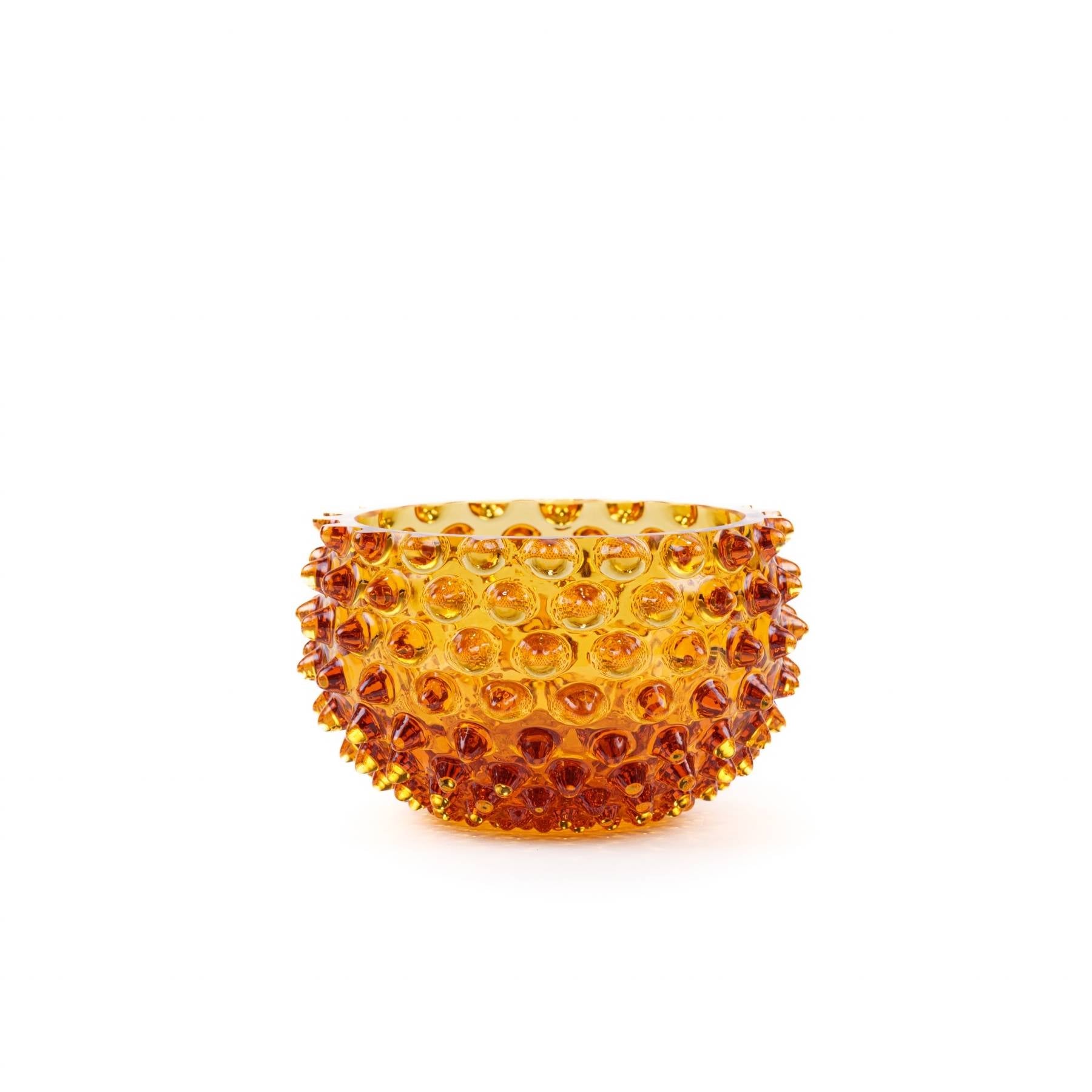 Elsa Crystal Bubble Hobnail Tapas, Kase, Amber, 11,5 cm