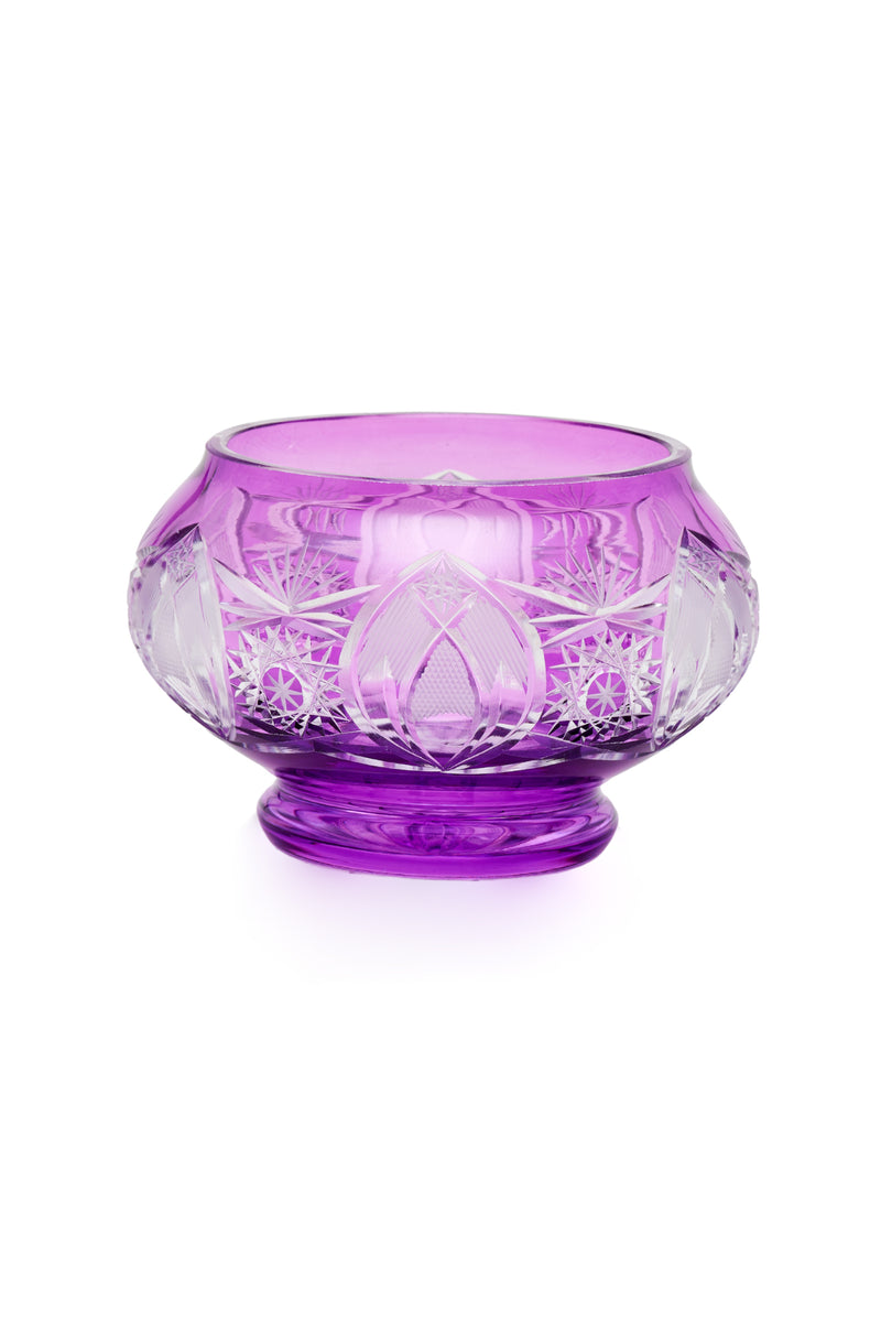 ELSA CRYSTAL Bohemia Lunaria Küçük Tabak Eflatun