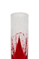 ELSA CRYSTAL Bohemia Lunaria Küçük Vazo Kırmızı
