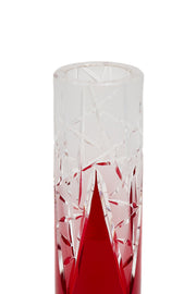 ELSA CRYSTAL Bohemia Lunaria Küçük Vazo Kırmızı