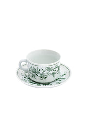 CESKY PORCELAN DUBİ 1860 Cibulak Fincan ve Fincan Tabağı Yeşil
