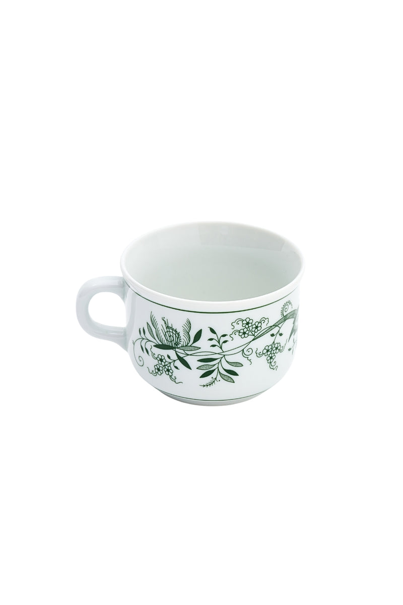 CESKY PORCELAN DUBİ 1860 Cibulak Fincan ve Fincan Tabağı Yeşil