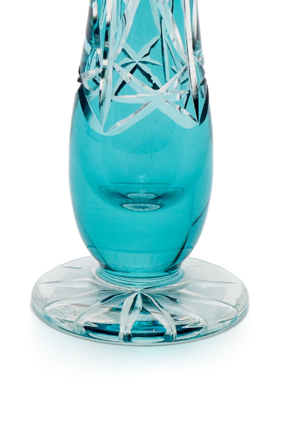 ELSA CRYSTAL Bohemia Lunaria Small Vase Azur