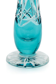 ELSA CRYSTAL Bohemia Lunaria Small Vase Azur