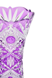 ELSA CRYSTAL Bohemia Maravelle Açık Ağız Büyük Vazo Mor