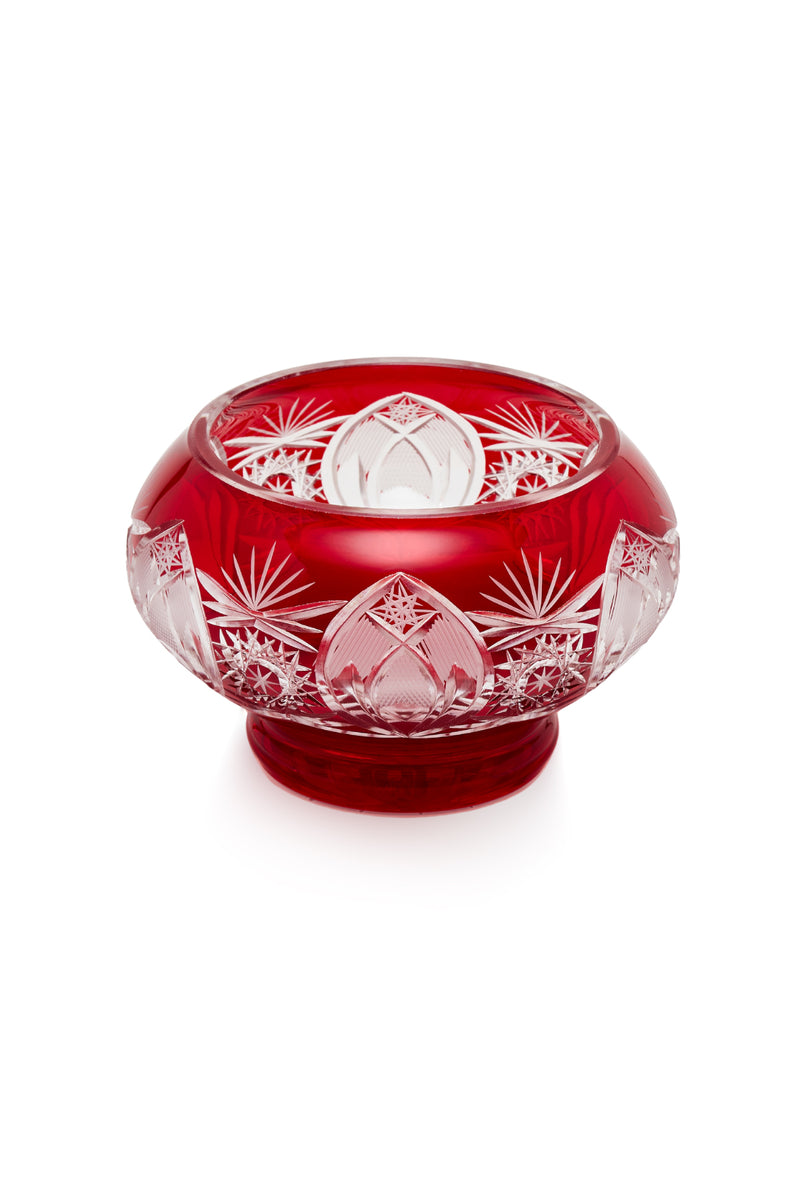 ELSA CRYSTAL Bohemia Lunaria Küçük Tabak Kırmızı