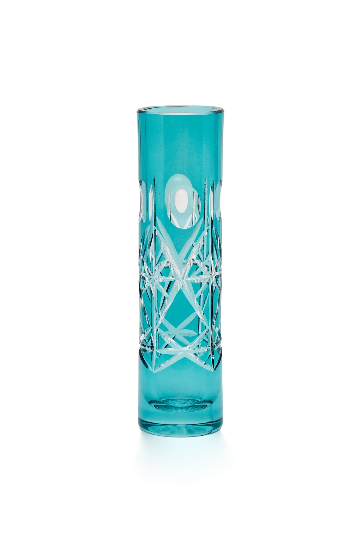 ELSA CRYSTAL Bohemia Lunaria Small Vase Azur