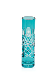 ELSA CRYSTAL Bohemia Lunaria Small Vase Azur
