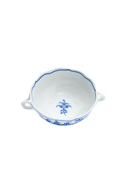 CESKY PORCELAN DUBİ 1860 Cibulak 2 Kulplu Corba Kasesi Mavi