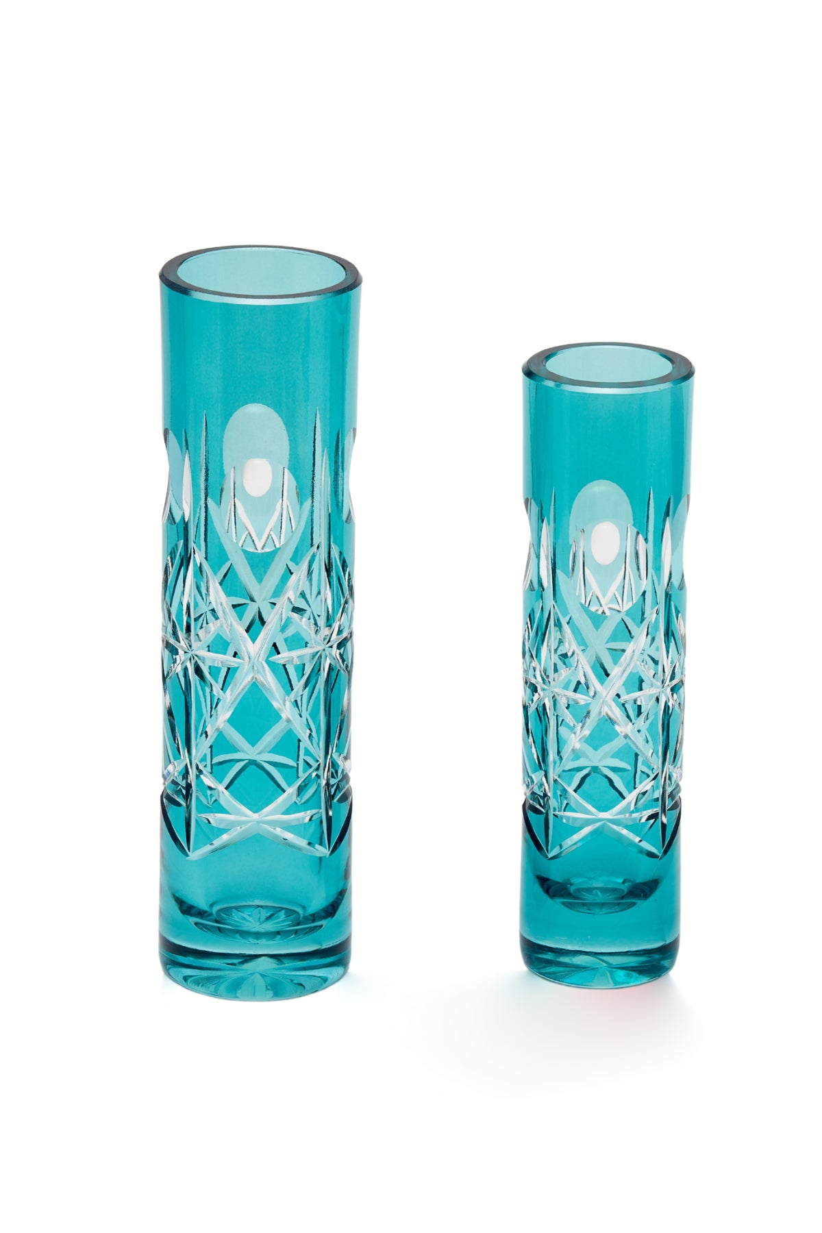 ELSA CRYSTAL Bohemia Lunaria Small Vase Azur