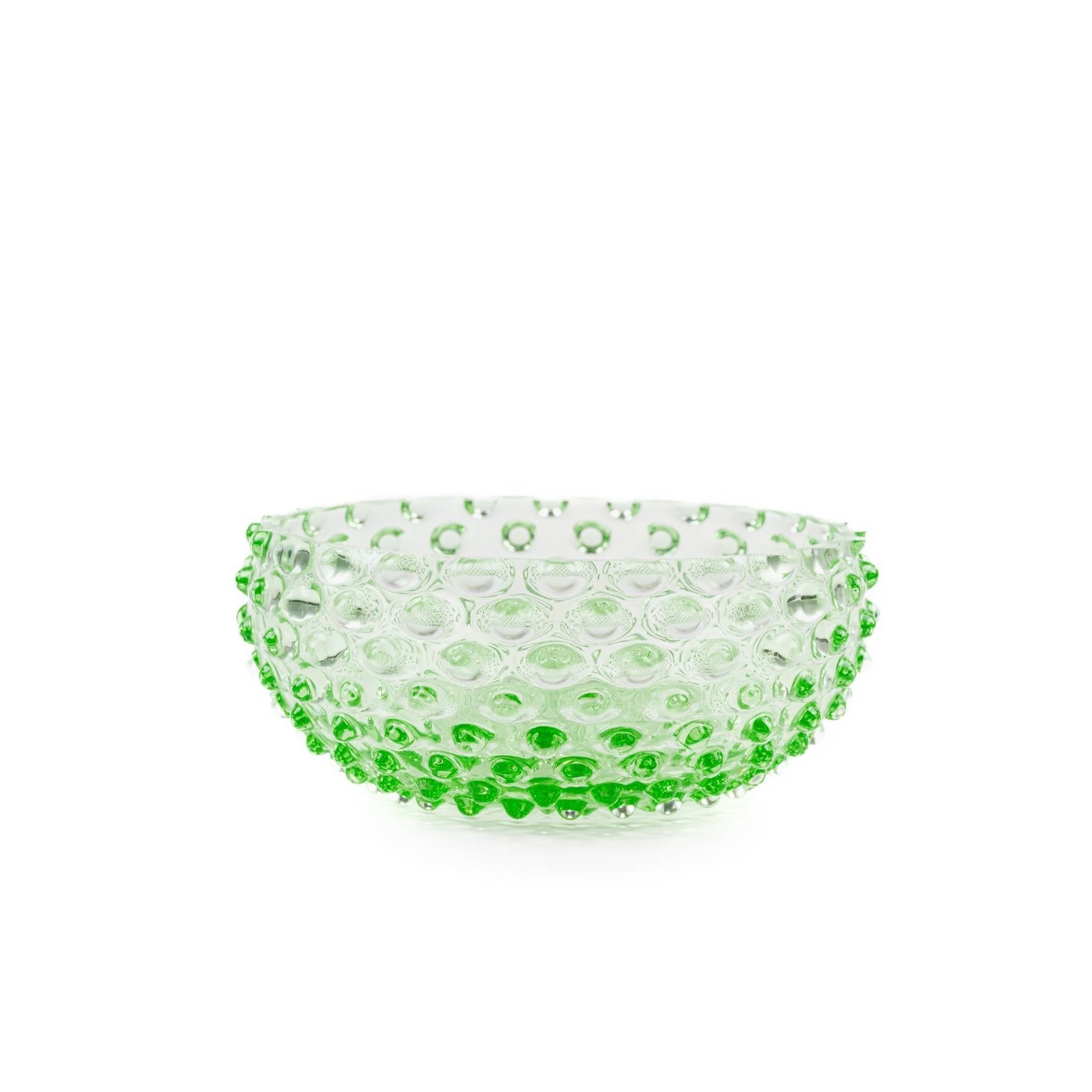 Elsa Crystal Bubble Hobnail Tapas Bowl, Light Green, 17 cm