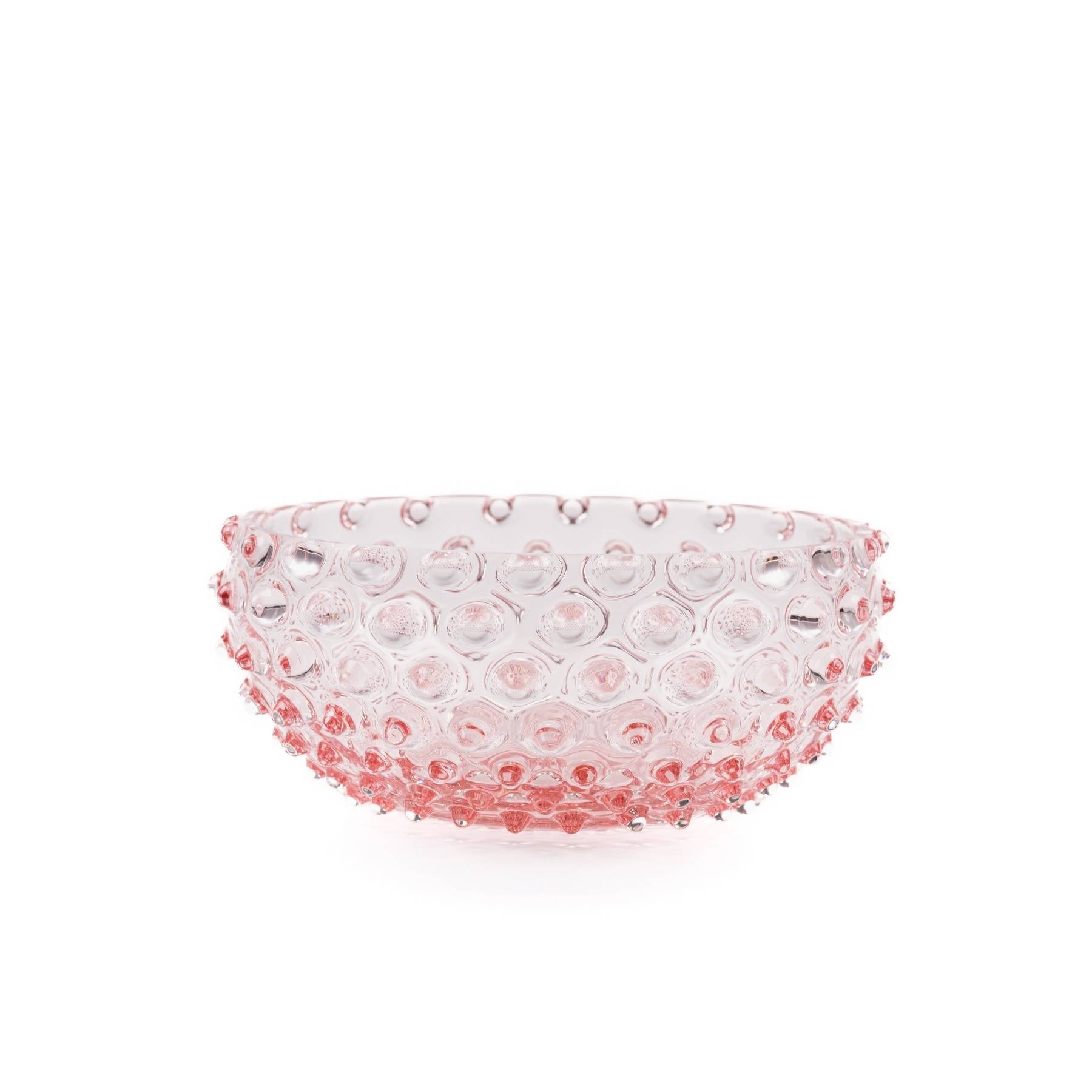 Elsa Crystal Bubble Hobnail Tapas Bowl, Pink, 17 cm