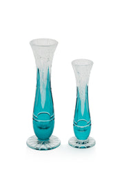 ELSA CRYSTAL Bohemia Lunaria Küçük Vazo Azur