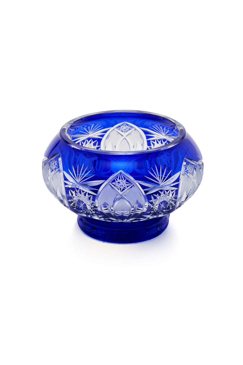 ELSA CRYSTAL Bohemia Lunaria Küçük Tabak Mavi